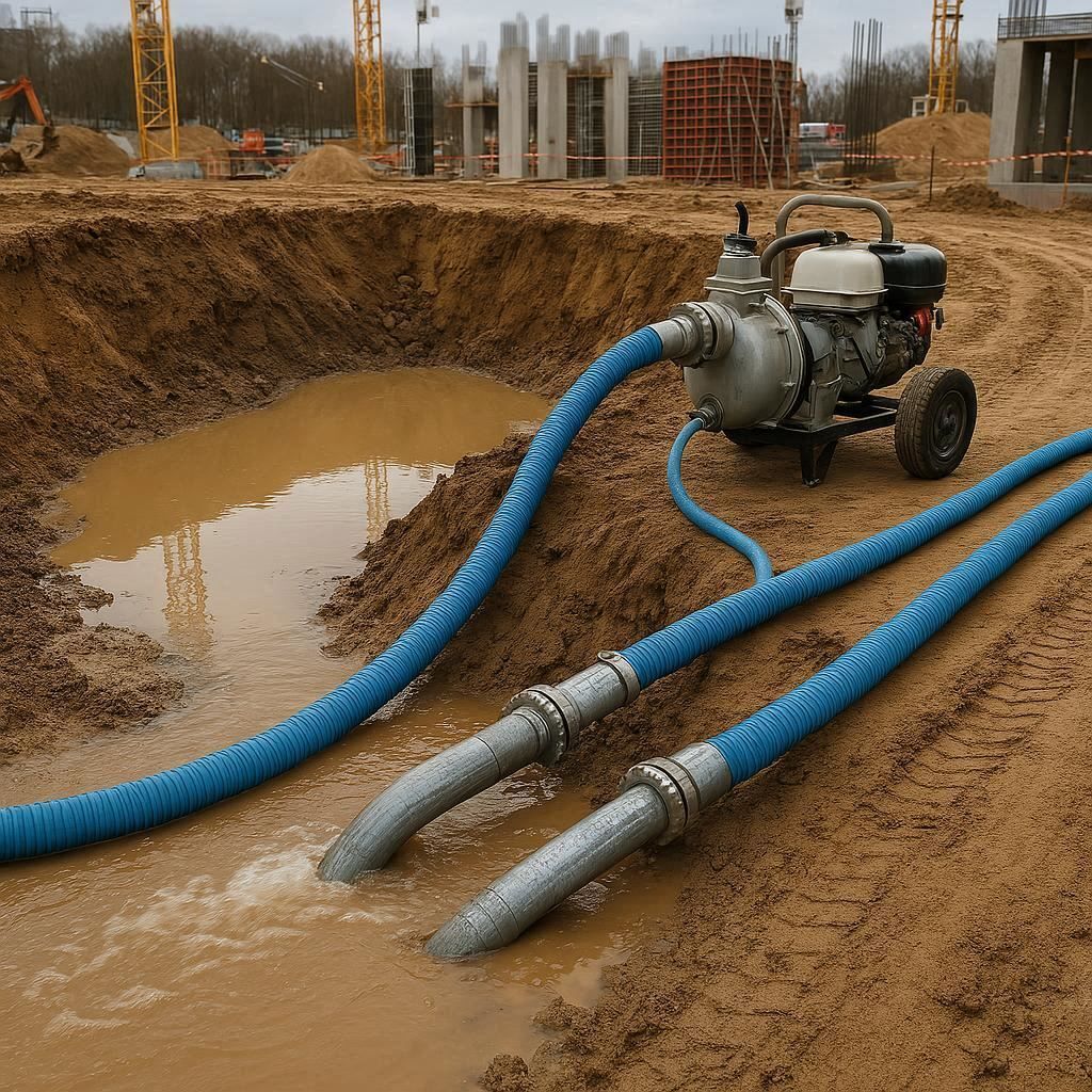 Водопонижение и осушение котлована в Протвине